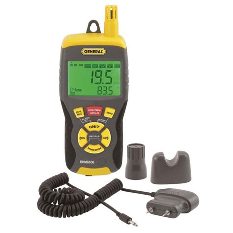 custom general tools multi-function thermo-hygrometer with pin pinless moisture meter|9.